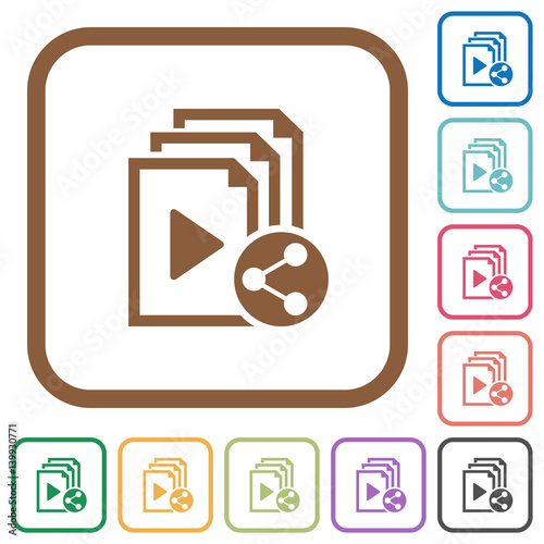 Share playlist simple icons