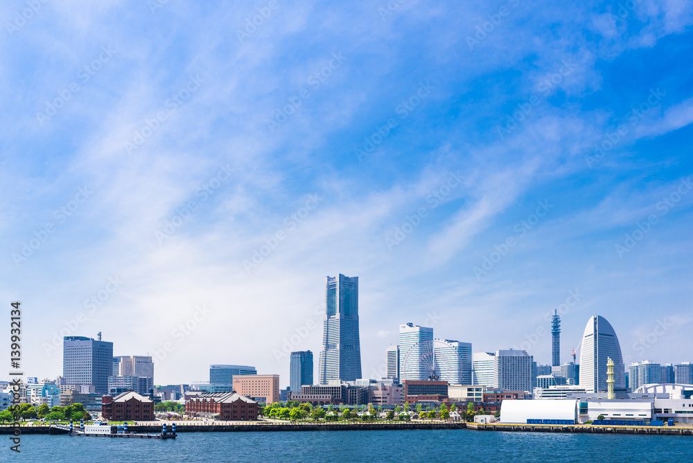 Fototapeta premium 横浜 みなとみらい全景