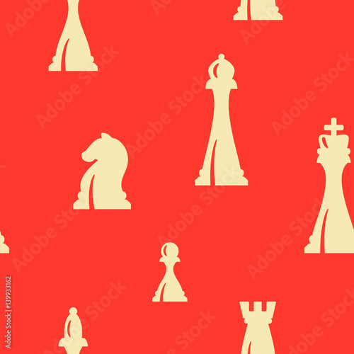seamless pattern with chess pieces for your design