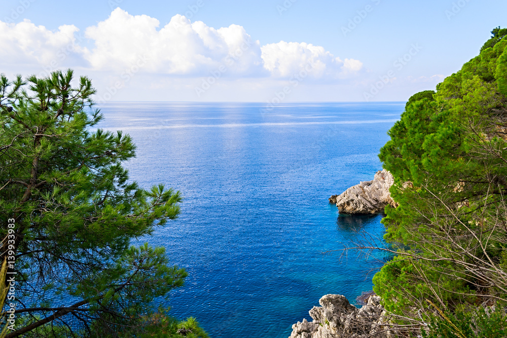 Blue sea of Montenegro