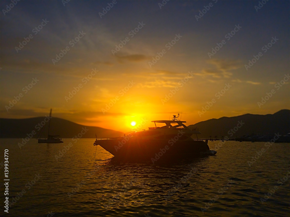 Yachts and boats at Adriatic sea