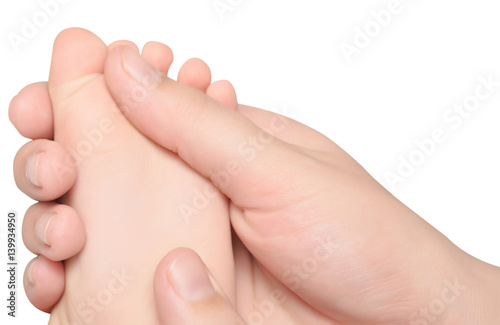 baby foot massage