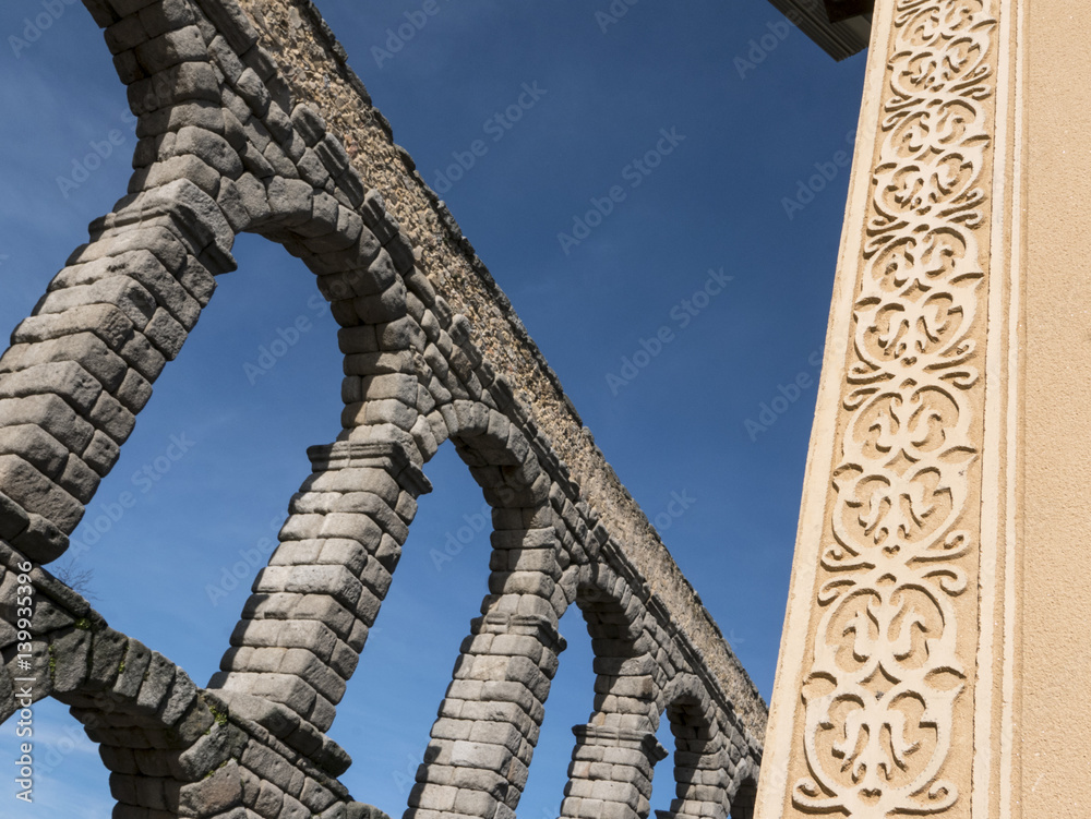 Serigraphy and aqueduct of Segovia Serigraphy and aqueduct of Segovia
