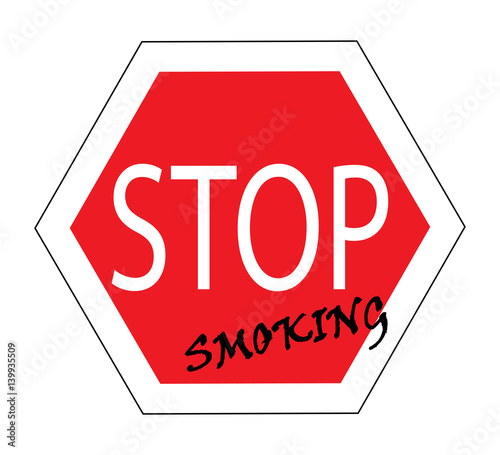 stop smoking, sign with the inscription