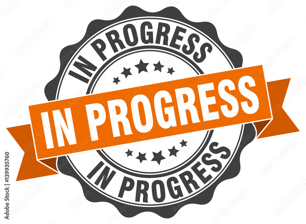 Obraz premium in progress stamp. sign. seal