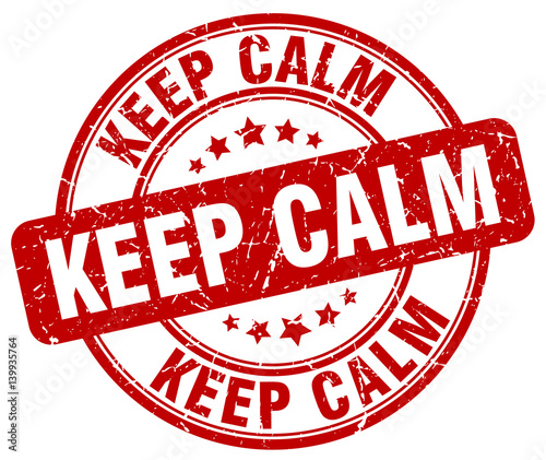 keep calm red grunge round vintage rubber stamp