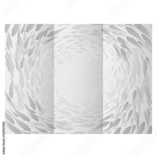 Shoal of fish triptych for spa business