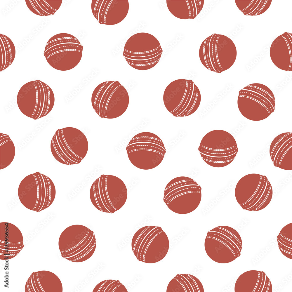 Seamless pattern - ckricket balls