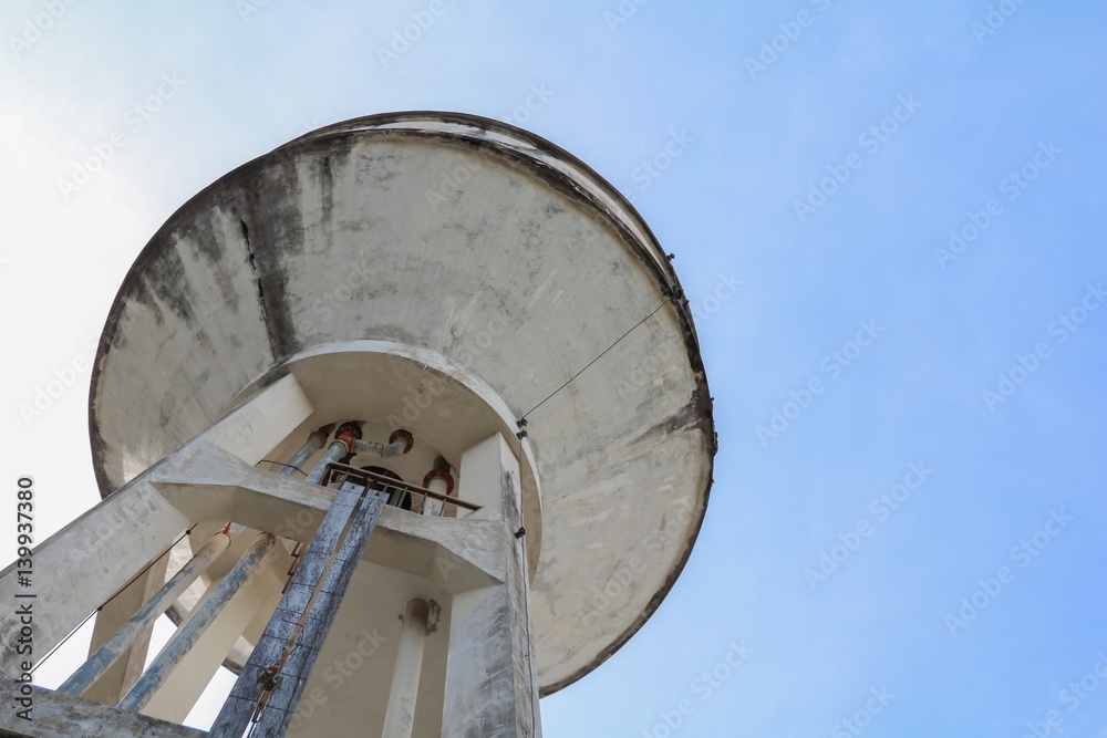 Water tank for agriculture with blue sky background Water tank for agriculture with blue sky background