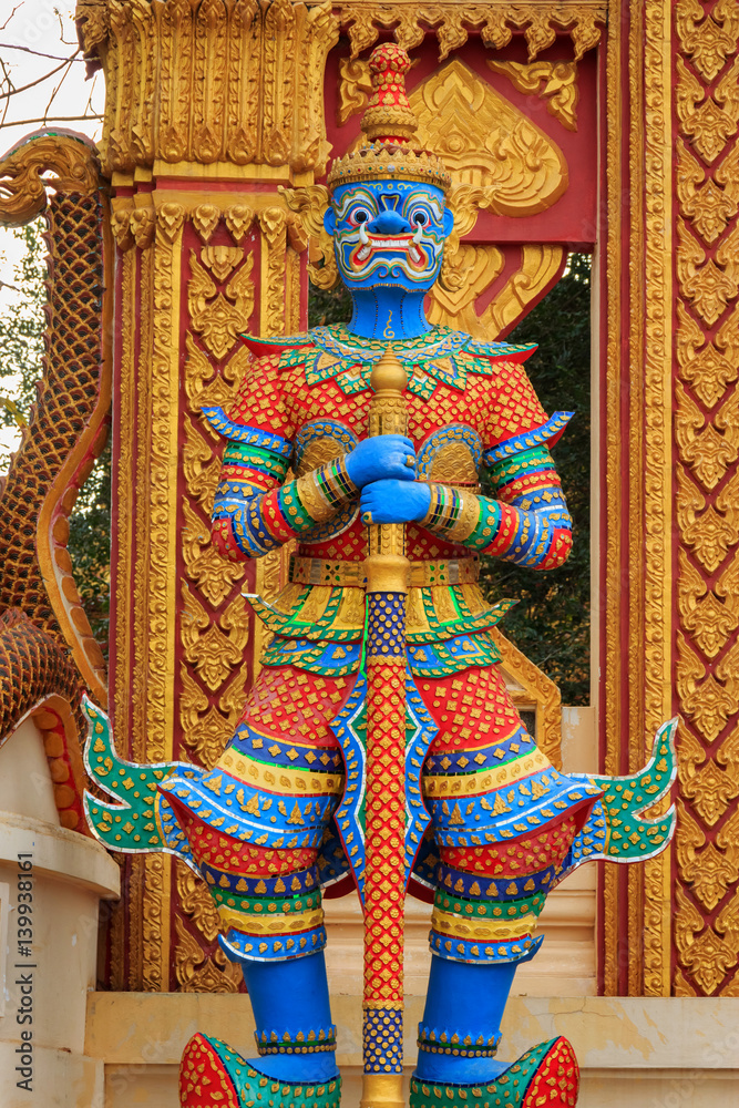 Fototapeta premium Giant statue at temple in Thailand.
