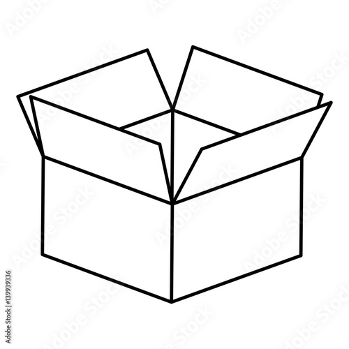 figure box opened icon, vector illustraction design image