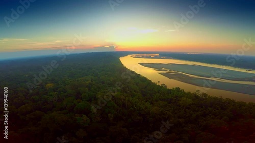 Aerial Shot of Amazon Rainforest 
