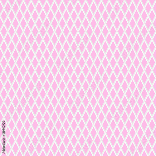 Geometric abstract pink and white pattern. Seamless modern background