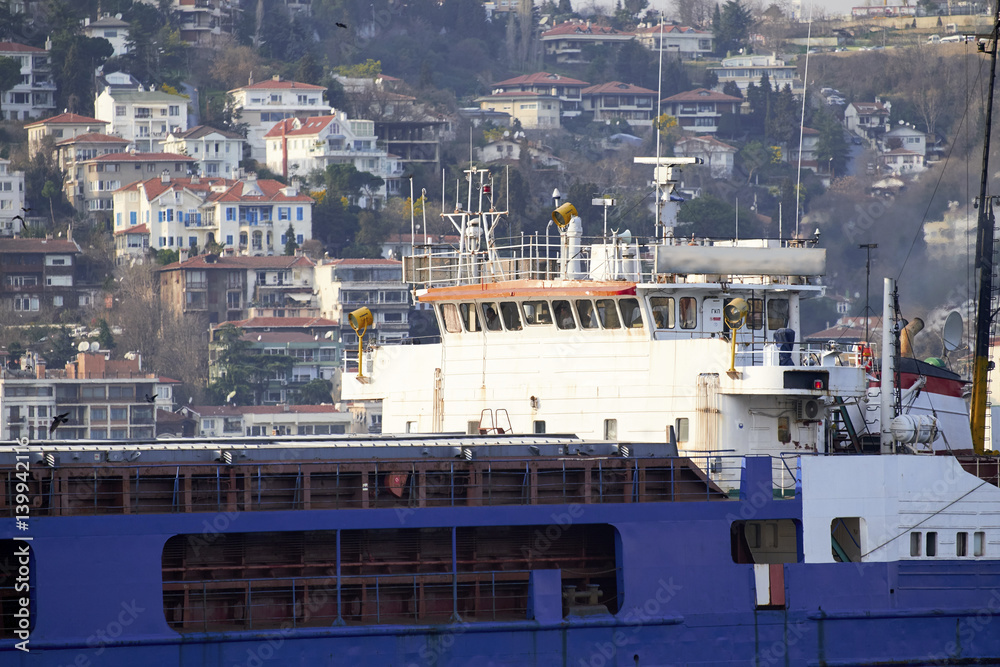 ISTANBUL, TURKEY - FEBRUARY 13, 2014: Shipping on the Bosphorus, Istanbul, Turkey.