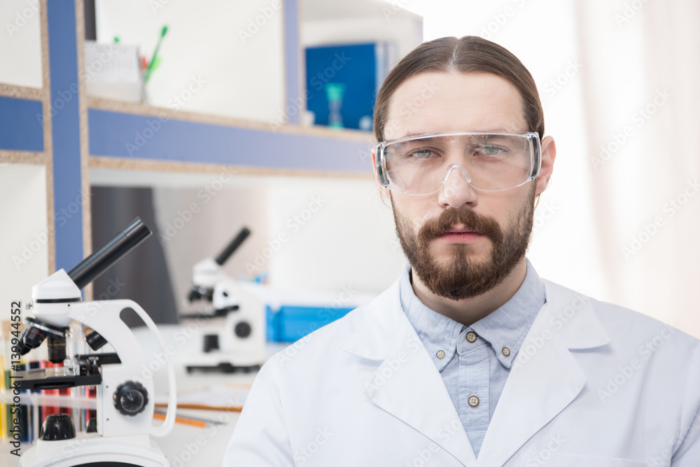 Professional male scientist