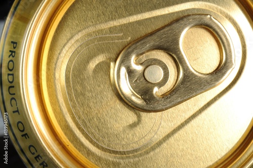 closeup of ring of beer can