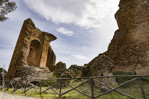 I ruderi della Basilica di Santa Maria della Roccella nel parco archeologico di Scolacium, regione Calabria IT	 photo