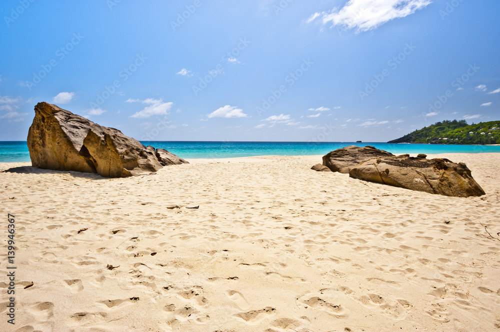 Beach of the Seychelles, Island Mahé, Beach Anse Intendance
