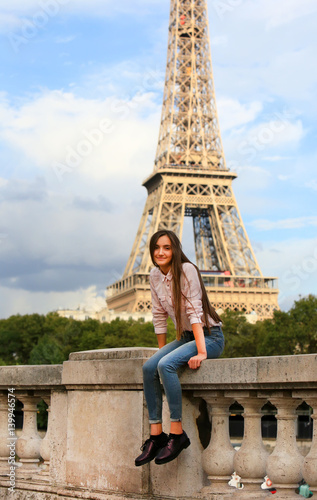 Beautiful girl have fun in the Paris © denys_kuvaiev