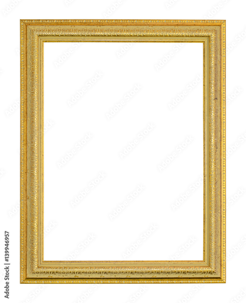 Old picture frame on white background. Old picture frame on white background.