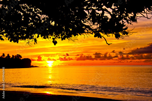 Sunset of the Seychelles, Island Mahé © Jürgen Feuerer