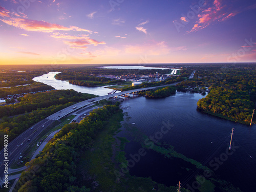 Aerial view of St. Johns River in Florida