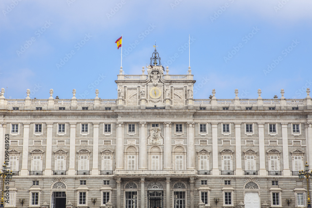 Royal Palace of Madrid, Spain. Facade