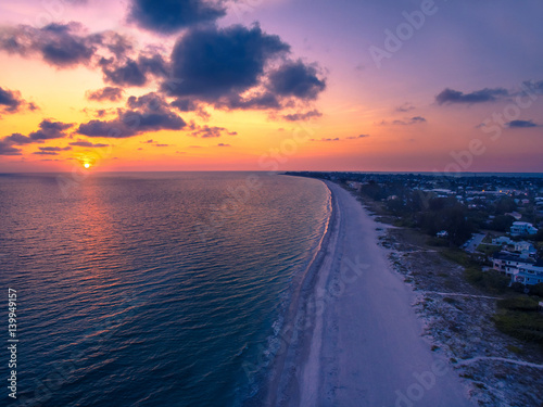 Beautiful sunset at Anna Maria Island, Florida photo