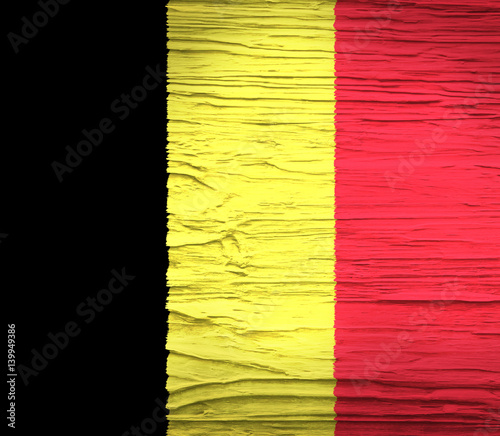 Flag of Belgium on Concrete