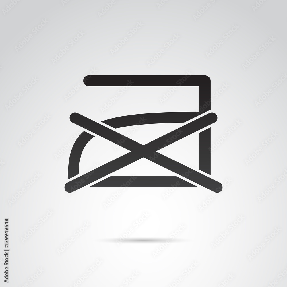 Laundy, iron vector icon. Laundy, iron vector icon.