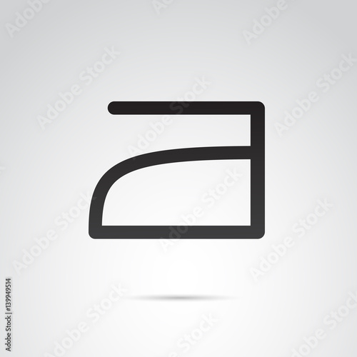 Laundy, iron vector icon.
