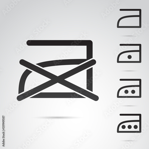 Laundy, iron vector icon.