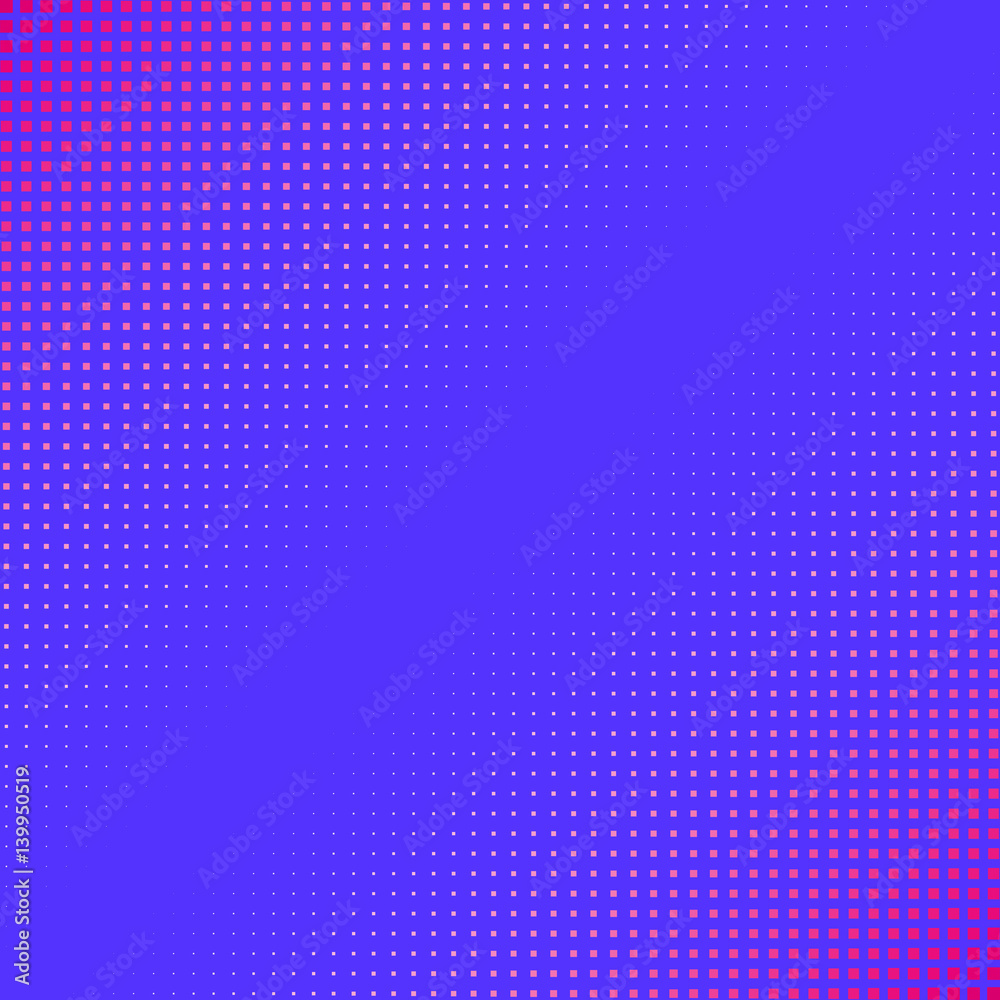 banner with red squares in the corners. abstract poster. blue background. vector illustration.