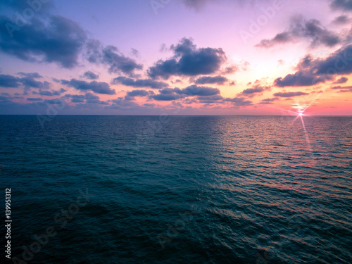 Dramatic sunset in the Gulf of Mexico photo