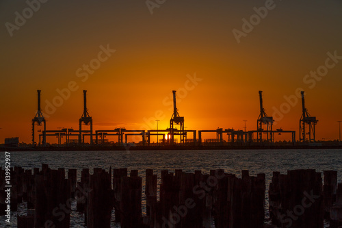 Sunset on Prince Pier, Port Melbourne, Australia © thomathzac23