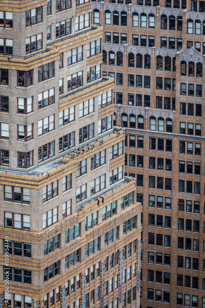 Detail of New York's midtown skyscrapers