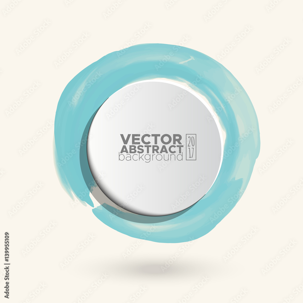 Color ink round stroke on white Color ink round stroke on white