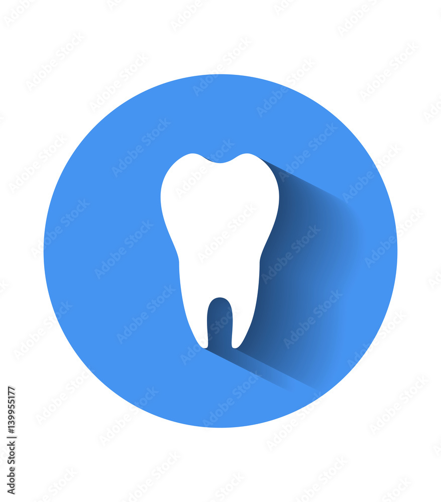 Tooth icon in blue Tooth icon in blue