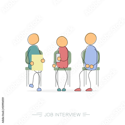 Job interview - drawing man