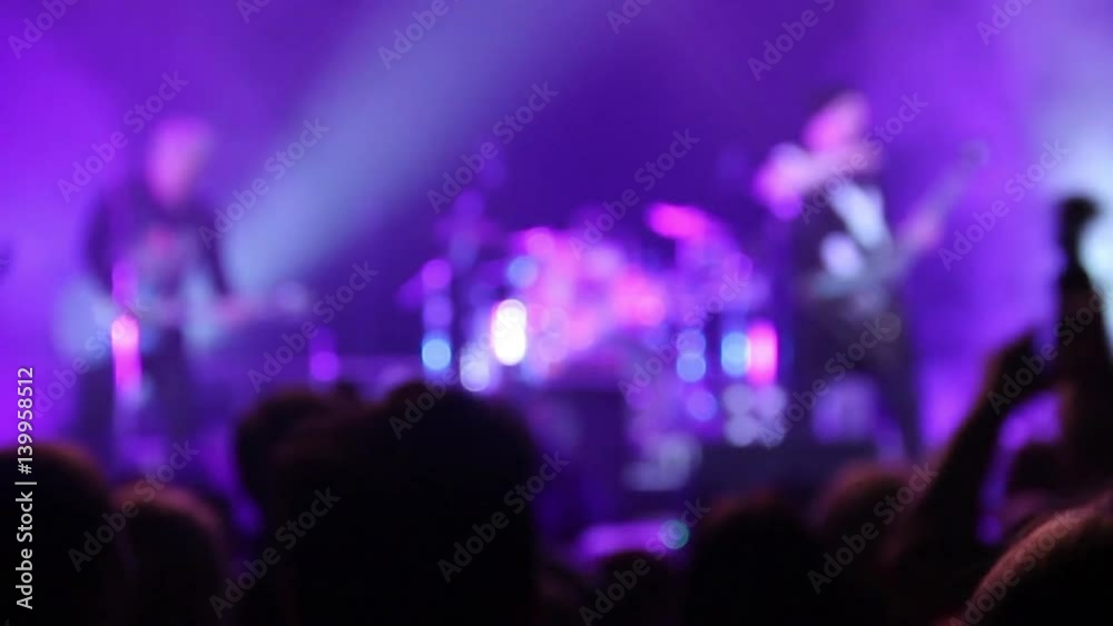 custom made wallpaper toronto digitalThe excited crowd of spectators frantically applauds the popular rock band performing on stage