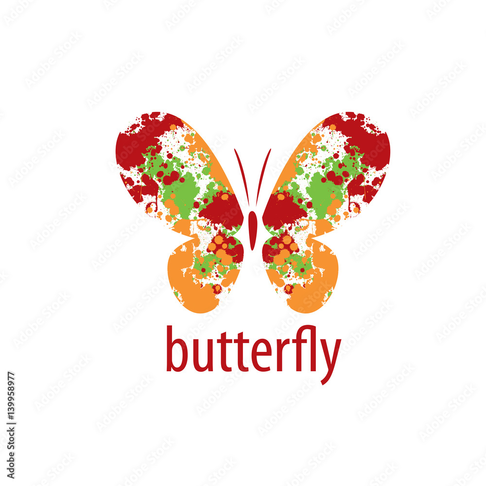 Obraz premium vector butterfly logo