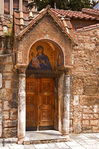 Greek Orthodox church in Athens, Greece. Church of Panaghia Kapnikarea. One of the oldest Christian churches in Athens.