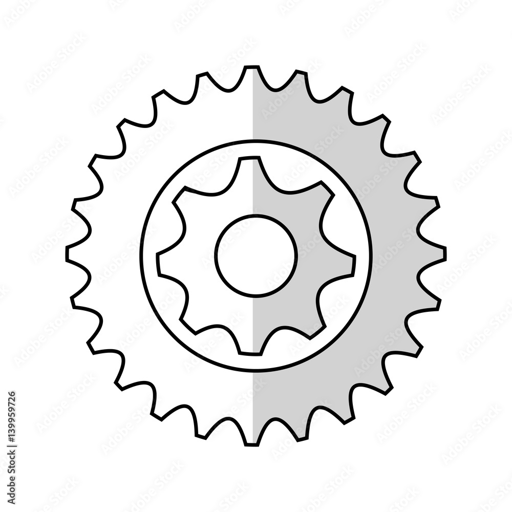 gear wheel icon over white background. vector illustration gear wheel icon over white background. vector illustration