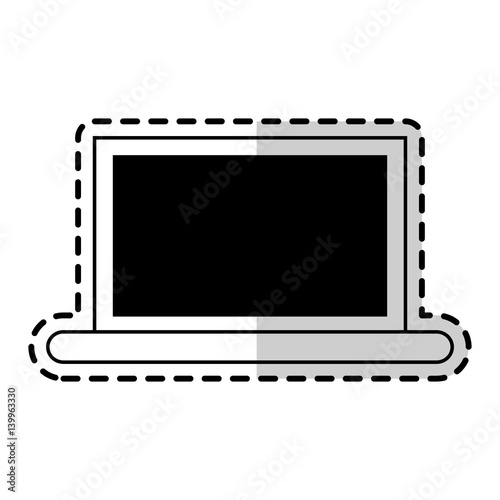 laptop computer icon image vector illustration design 