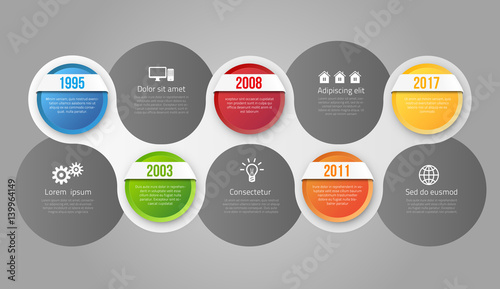 Infographics with steps or options