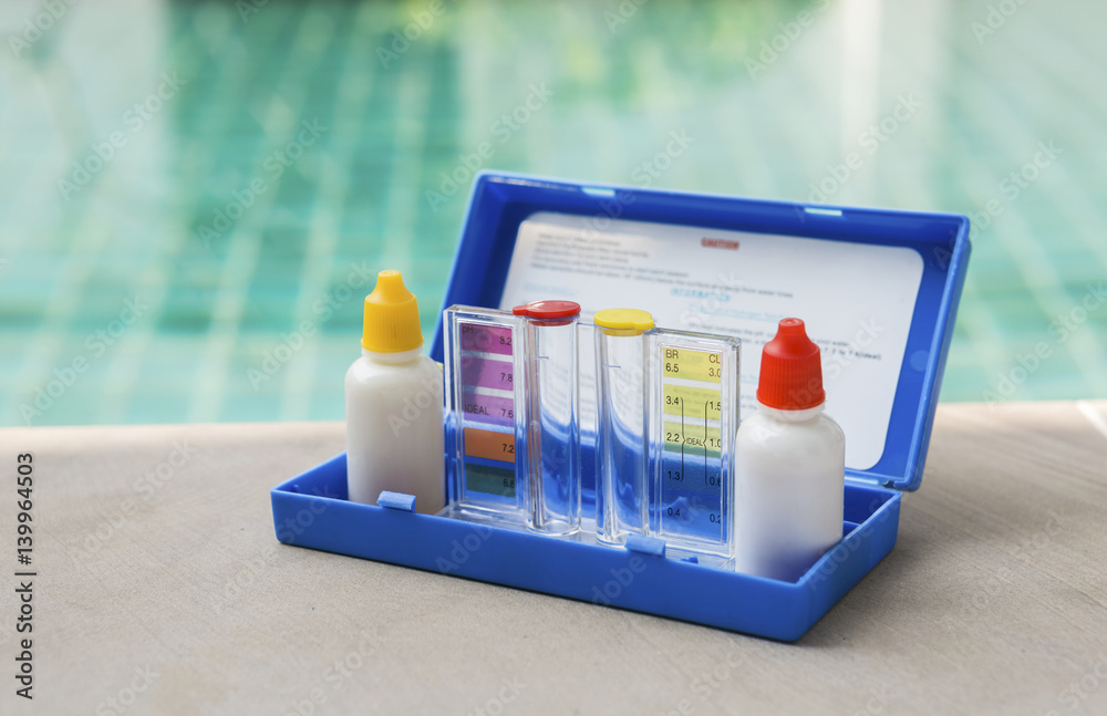 Water testing test kit for swimming pool