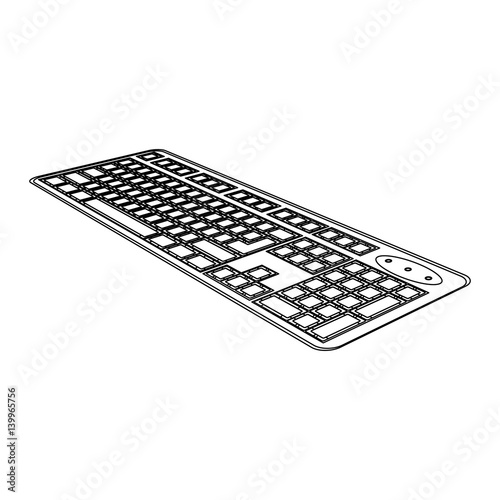 figure computer keyboard icon, vector illustraction design