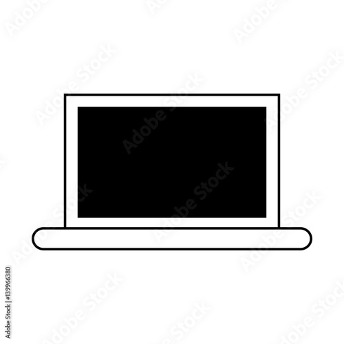laptop computer icon image vector illustration design 