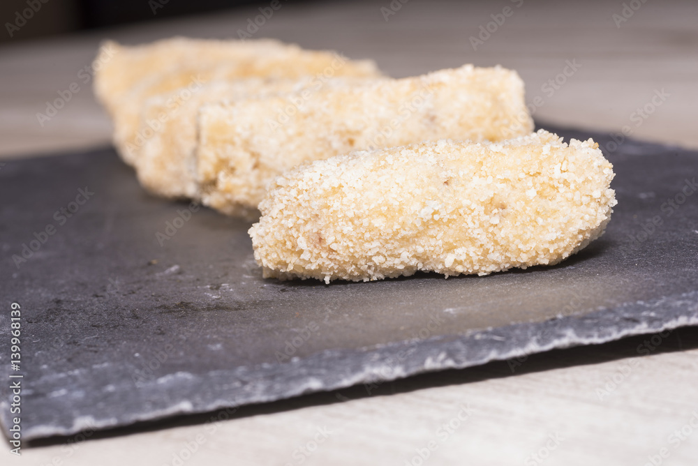 Homemade croquettes. Homemade croquettes.