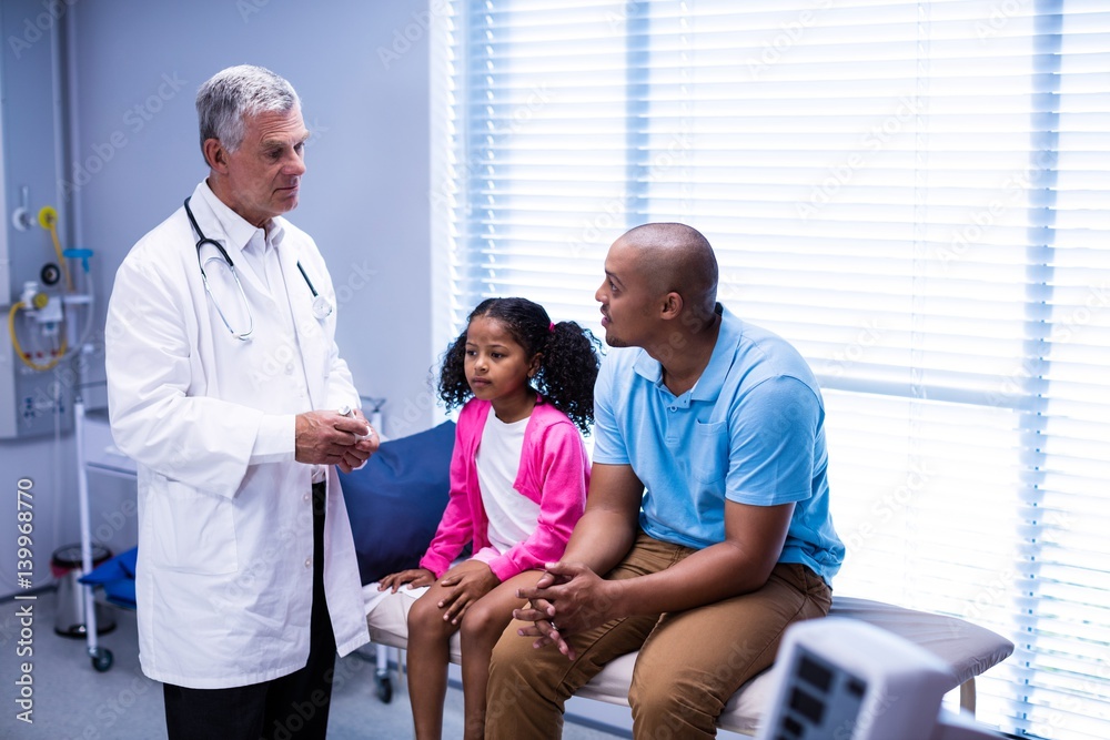 Doctor interacting with man Doctor interacting with man